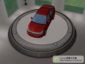 車輛放在汽車展示台上。