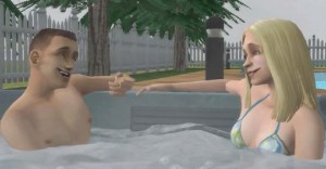 在電子溫泉嘿咻。 在電子溫泉嘿咻。