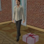 Mr. Rod Humble 將禮物放在門口。 Mr. Rod Humble 將禮物放在門口。