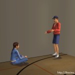 對運動興趣有興趣的人向代表請教。 對運動興趣有興趣的人向代表請教。