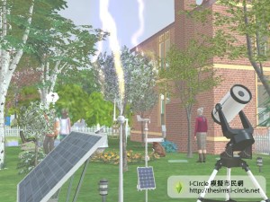 雷電轉移了到避雷針。