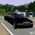 黑色加長豪華房車。