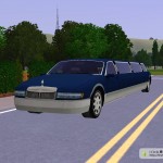 藍色加長豪華房車。 藍色加長豪華房車。