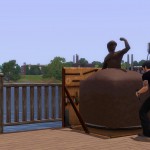 用黏土雕塑。 用黏土雕塑。