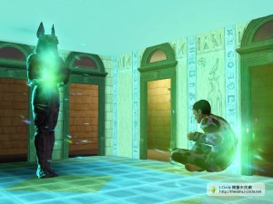 靈魂雕像治療、並祝福模擬市民。