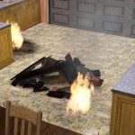 地震後被瓦礫壓下。