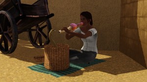 在埃及把玩蛇。 在埃及把玩蛇。