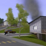 房屋發生火災。