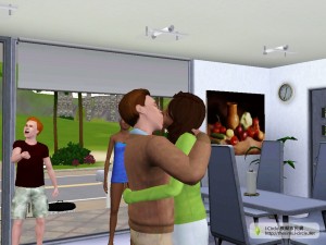 結婚派對接吻。