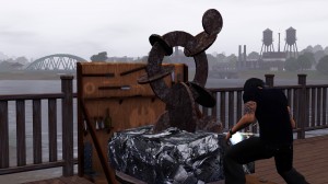 製作雕塑。 製作雕塑。