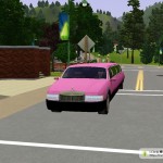 粉紅色加長豪華房車。 粉紅色加長豪華房車。