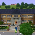 站在學校門前的老師。