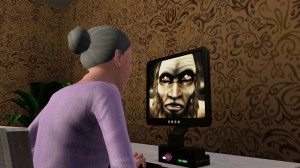 驚嚇的電腦畫面。