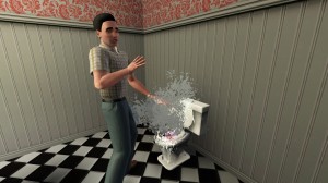 在廁所做過手腳。