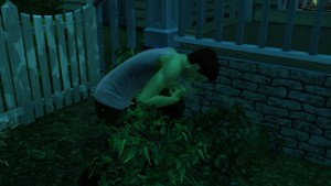 殭屍吃農作物。 殭屍吃農作物。