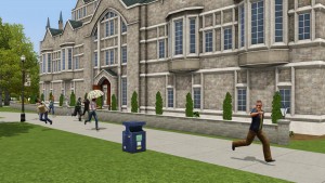 轉堂時間學生在跑。