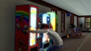 搖自動售賣機。