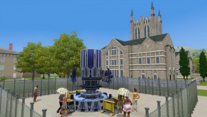 在戶外的實驗場溫習。