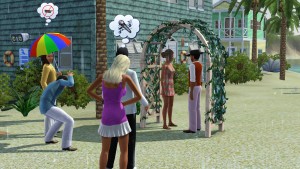 在渡假村放置婚禮門會吸引新婚情侶在渡假村結婚。