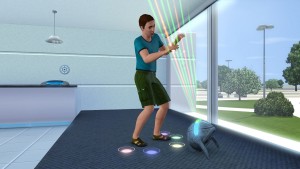 彈奏雷射節奏樂。