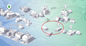 旅行到紅圈的用地。