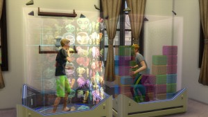 玩動感遊戲墊。